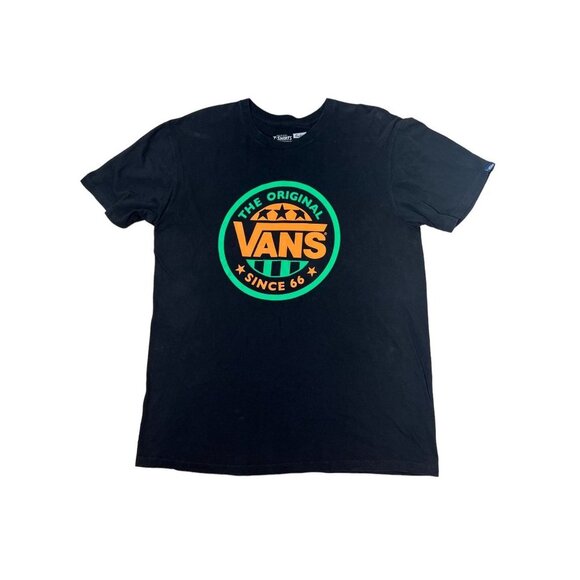 The Original VANS los Angeles Mens Logo T-shirt Size Large In Black - Picture 1 of 4